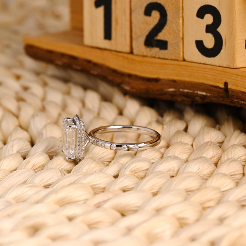 Marquise Cut Cluster Styled Lab Grown Diamond Engagement Ring