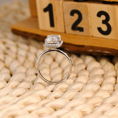 Marquise Cut Cluster Styled Lab Grown Diamond Engagement Ring