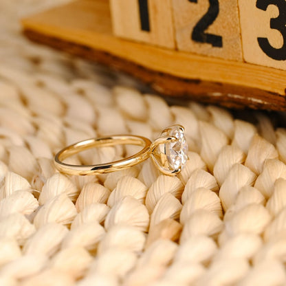 Marquise Cut Cluster Styled Lab Grown Diamond Engagement Ring