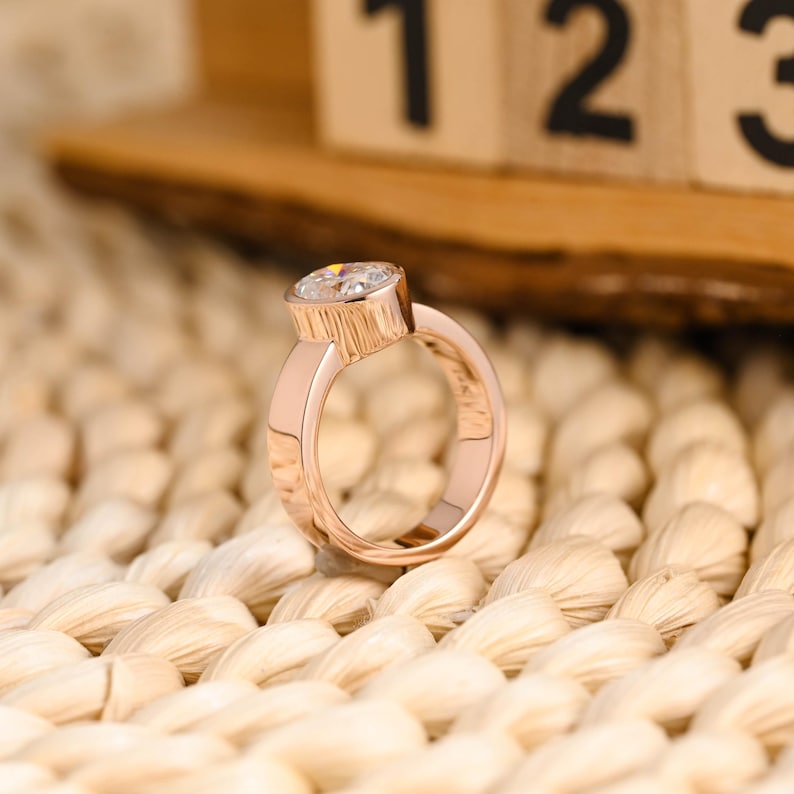 Marquise Cut Cluster Styled Lab Grown Diamond Engagement Ring