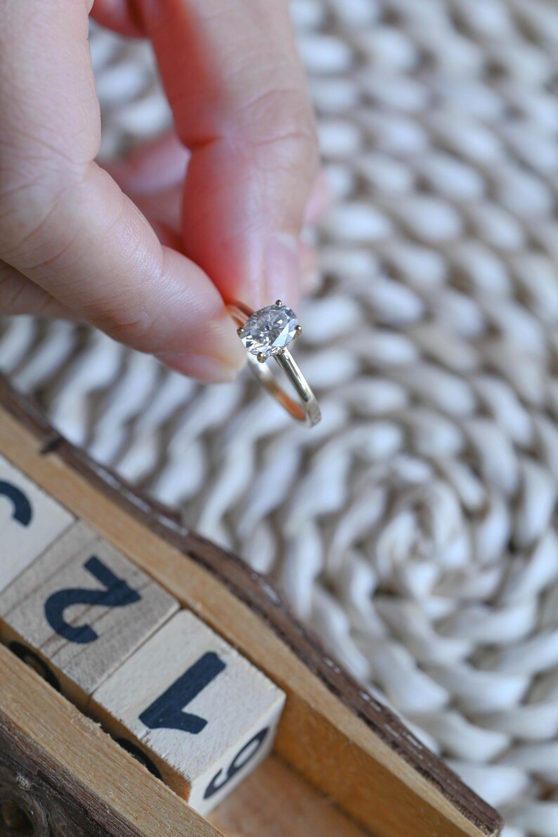 Marquise Cut Cluster Styled Lab Grown Diamond Engagement Ring