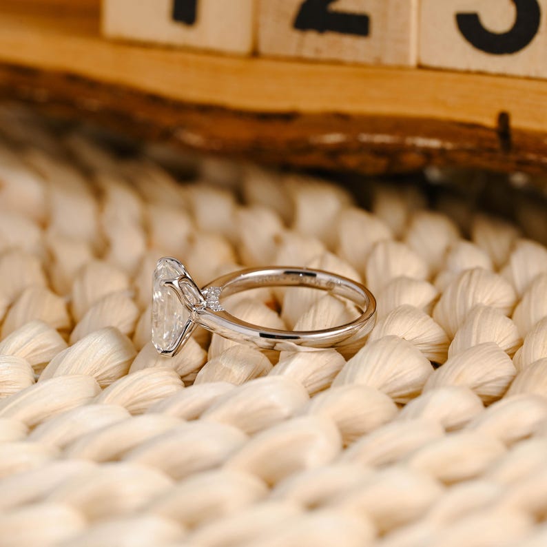 Marquise Cut Cluster Styled Lab Grown Diamond Engagement Ring