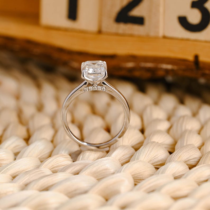 Marquise Cut Cluster Styled Lab Grown Diamond Engagement Ring