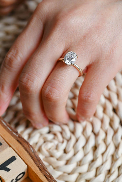 Marquise Cut Cluster Styled Lab Grown Diamond Engagement Ring