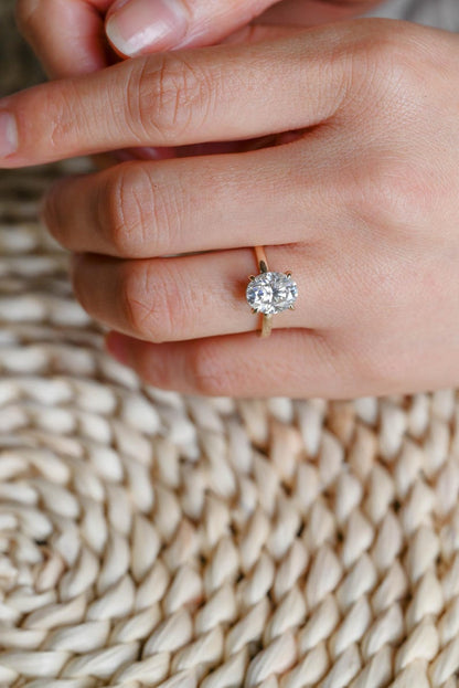 Marquise Cut Cluster Styled Lab Grown Diamond Engagement Ring