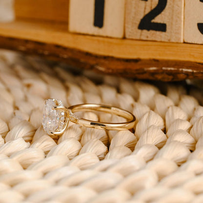 Marquise Cut Cluster Styled Lab Grown Diamond Engagement Ring