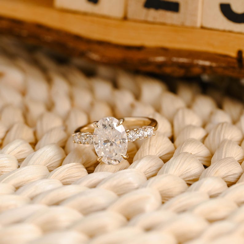 Marquise Cut Cluster Styled Lab Grown Diamond Engagement Ring
