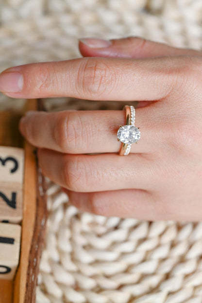 Marquise Cut Cluster Styled Lab Grown Diamond Bridal Ring Set