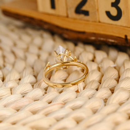 Marquise Cut Cluster Styled Lab Grown Diamond Engagement Ring