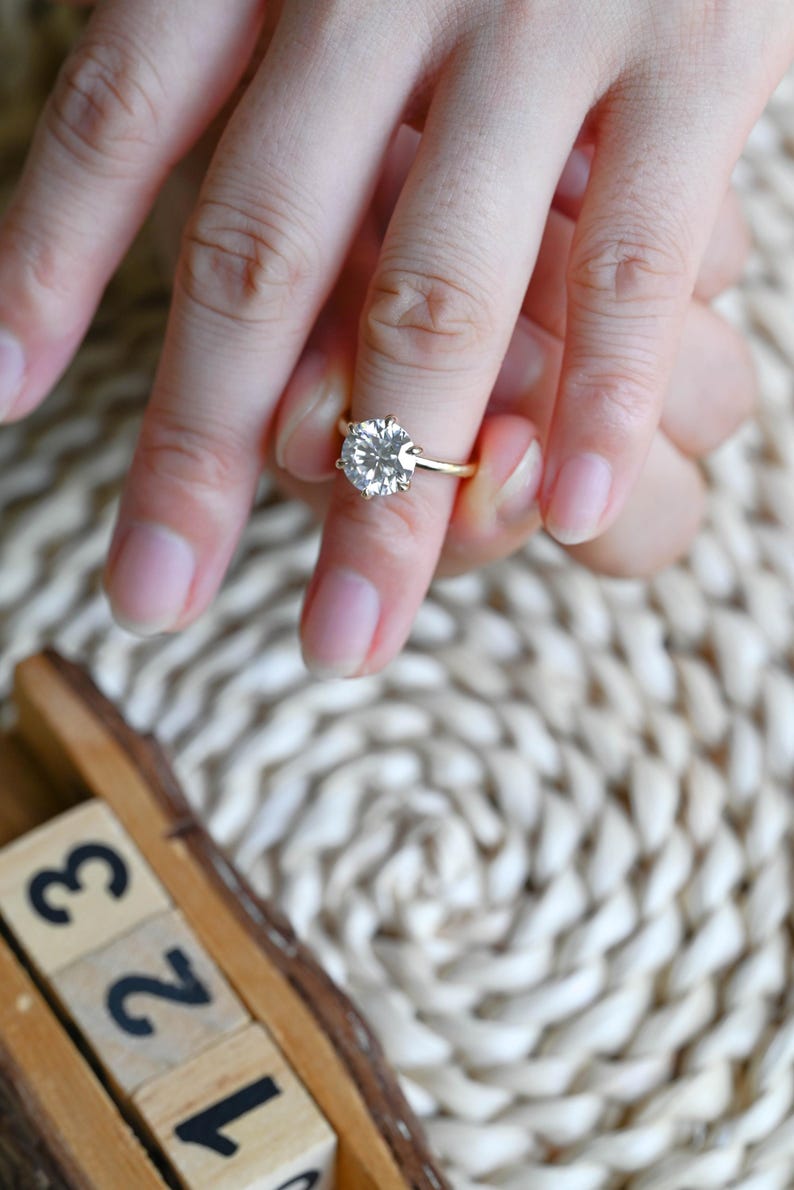 Marquise Cut Cluster Styled Lab Grown Diamond Engagement Ring