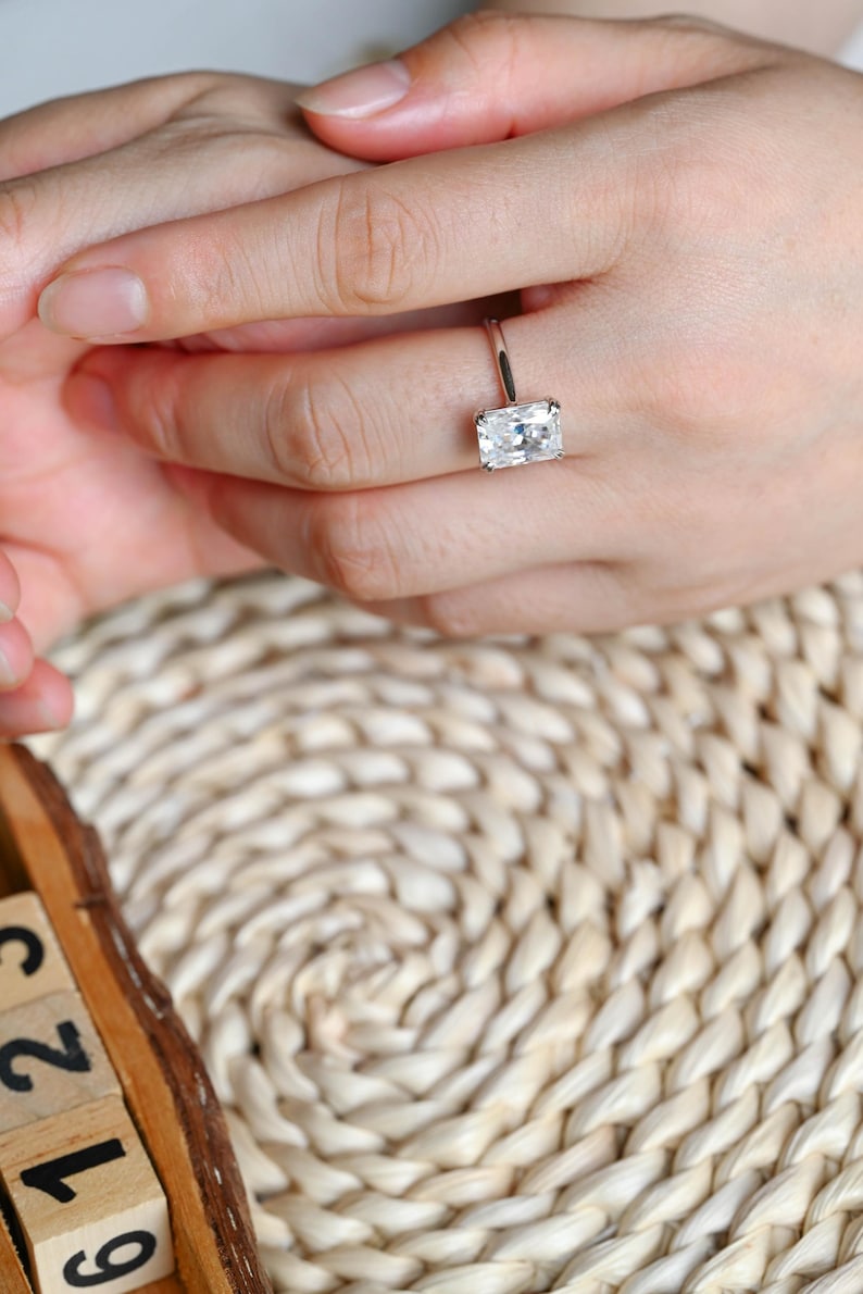 Marquise Cut Cluster Styled Lab Grown Diamond Engagement Ring