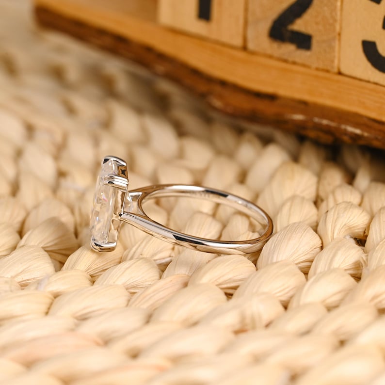 Marquise Cut Cluster Styled Lab Grown Diamond Engagement Ring