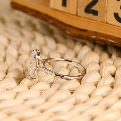 Marquise Cut Cluster Styled Lab Grown Diamond Engagement Ring