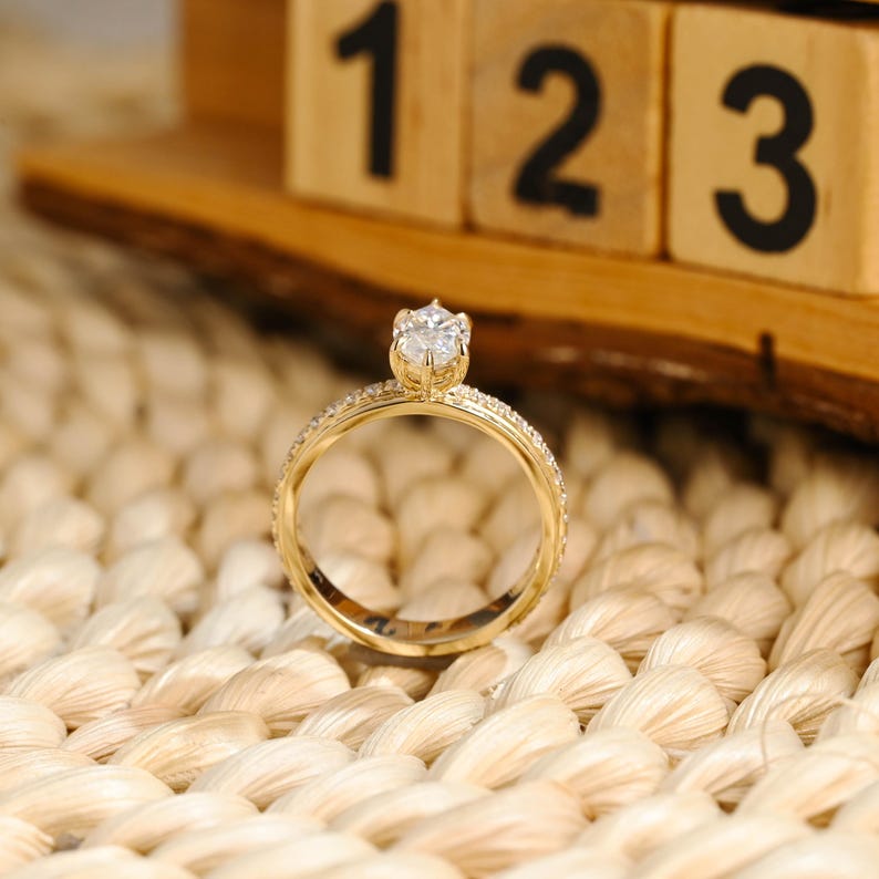 Marquise Cut Cluster Styled Lab Grown Diamond Engagement Ring