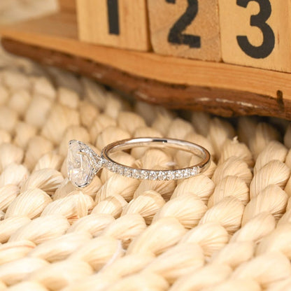 Marquise Cut Cluster Styled Lab Grown Diamond Engagement Ring