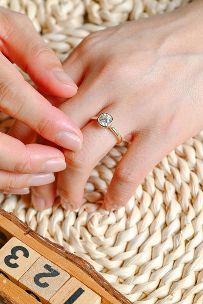 Marquise Cut Cluster Styled Lab Grown Diamond Engagement Ring