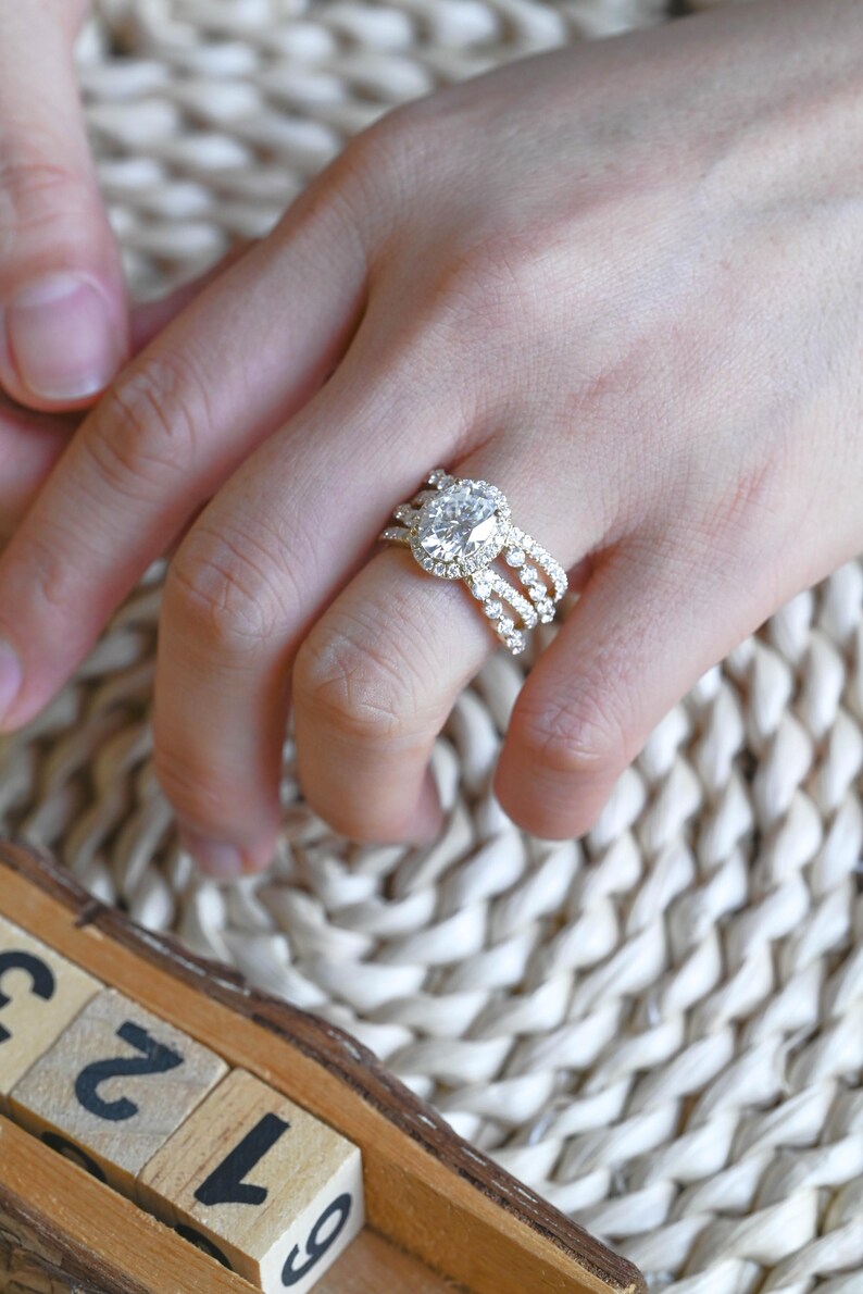 Marquise Cut Cluster Styled Lab Grown Diamond Engagement Ring