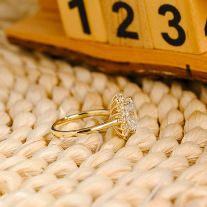 Marquise Cut Cluster Styled Lab Grown Diamond Engagement Ring