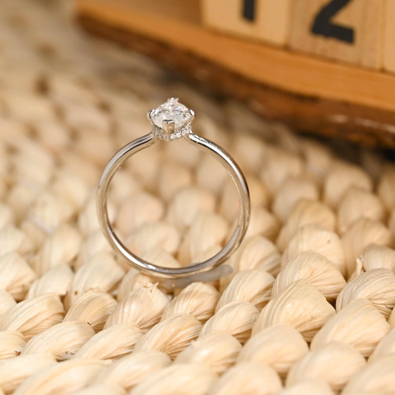 Marquise Cut Cluster Styled Lab Grown Diamond Engagement Ring