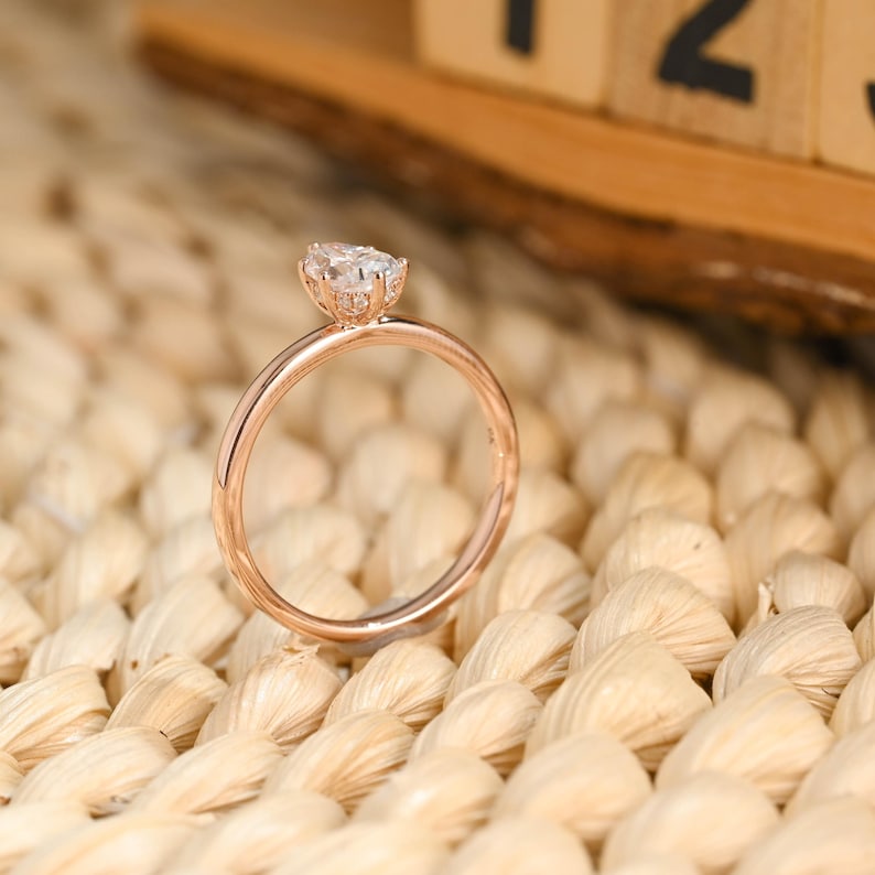 Marquise Cut Cluster Styled Lab Grown Diamond Engagement Ring