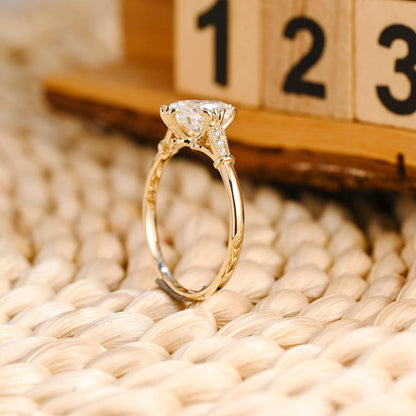 Marquise Cut Cluster Styled Lab Grown Diamond Engagement Ring