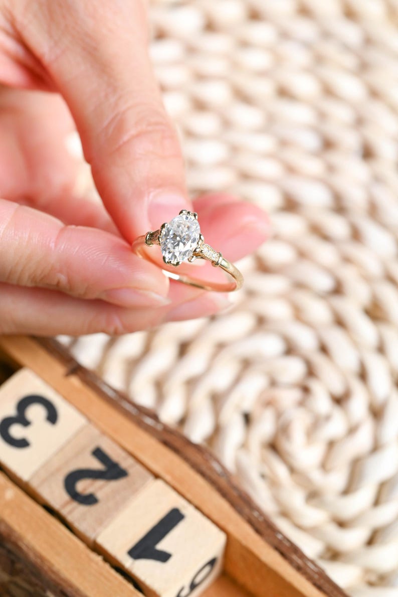 Marquise Cut Cluster Styled Lab Grown Diamond Engagement Ring