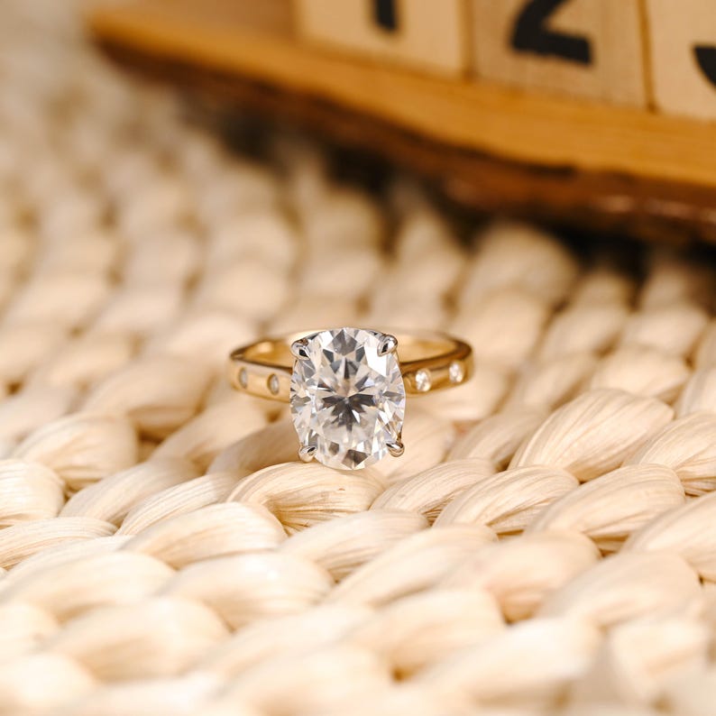 Marquise Cut Cluster Styled Lab Grown Diamond Engagement Ring