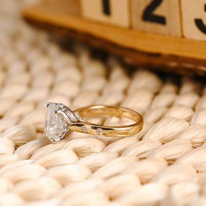 Marquise Cut Cluster Styled Lab Grown Diamond Engagement Ring