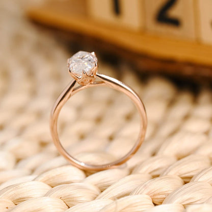 Marquise Cut Cluster Styled Lab Grown Diamond Engagement Ring