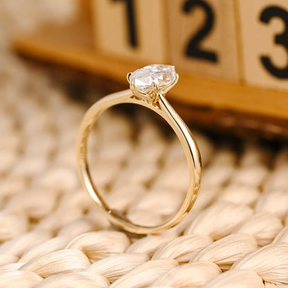 Marquise Cut Cluster Styled Lab Grown Diamond Engagement Ring