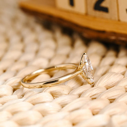 Marquise Cut Cluster Styled Lab Grown Diamond Engagement Ring