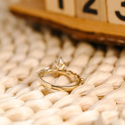 Marquise Cut Cluster Styled Lab Grown Diamond Engagement Ring