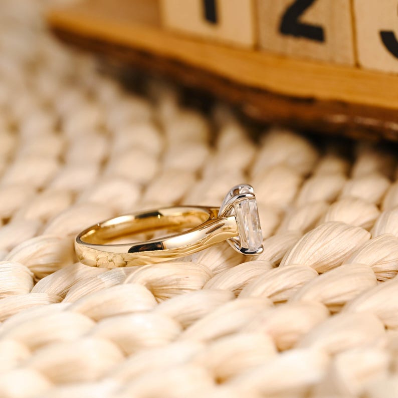 Marquise Cut Cluster Styled Lab Grown Diamond Engagement Ring