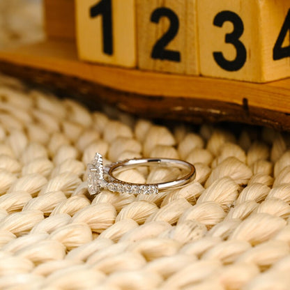 Marquise Cut Cluster Styled Lab Grown Diamond Engagement Ring