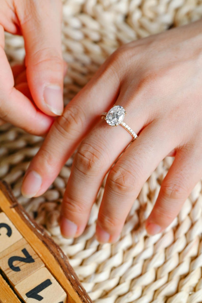 Marquise Cut Cluster Styled Lab Grown Diamond Engagement Ring