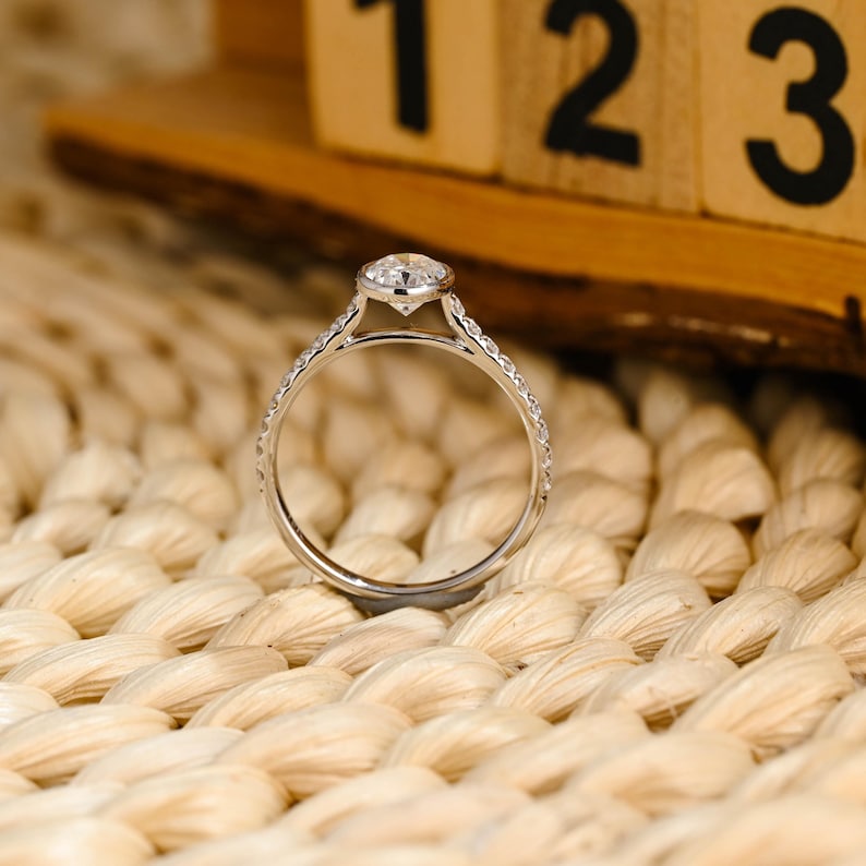 Marquise Cut Cluster Styled Lab Grown Diamond Engagement Ring