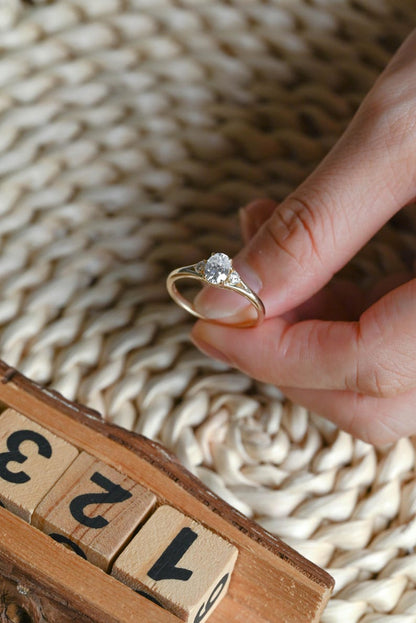 Marquise Cut Cluster Styled Lab Grown Diamond Engagement Ring