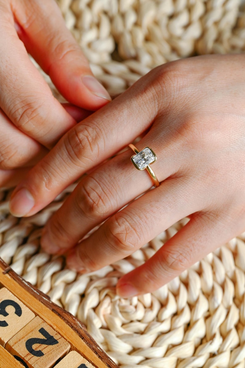 Marquise Cut Cluster Styled Lab Grown Diamond Engagement Ring