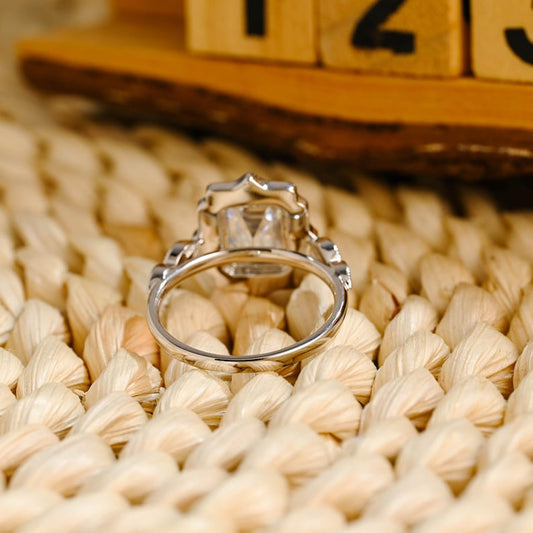 Marquise Cut Cluster Styled Lab Grown Diamond Engagement Ring
