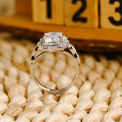 Marquise Cut Cluster Styled Lab Grown Diamond Engagement Ring