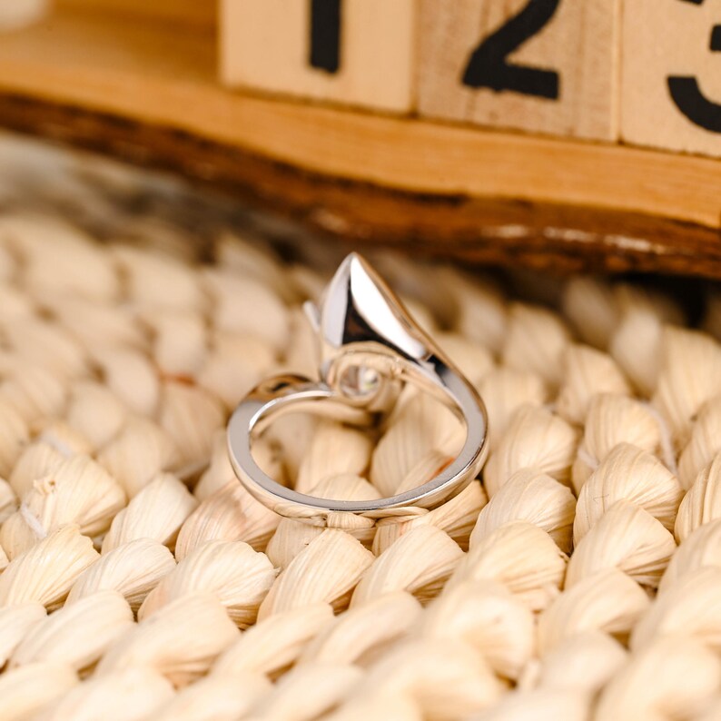 Marquise Cut Cluster Styled Lab Grown Diamond Engagement Ring