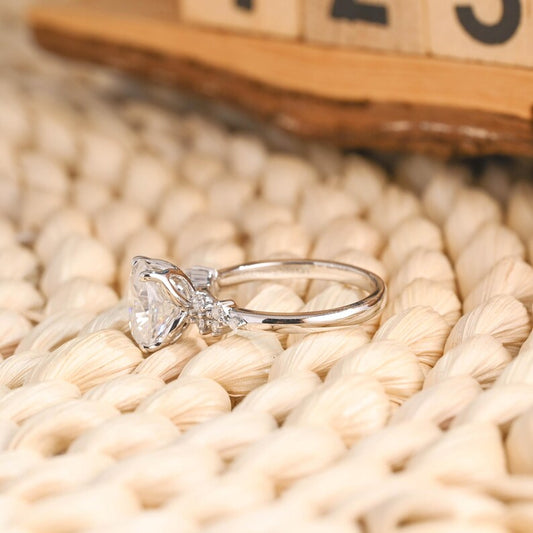 Marquise Cut Cluster Styled Lab Grown Diamond Engagement Ring