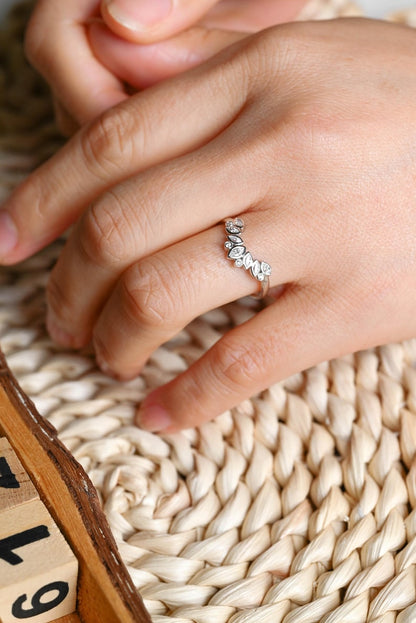 Marquise Cut Cluster Styled Lab Grown Wedding Band