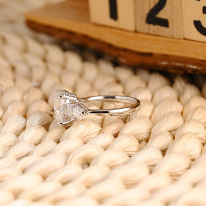 Marquise Cut Cluster Styled Lab Grown Diamond Engagement Ring