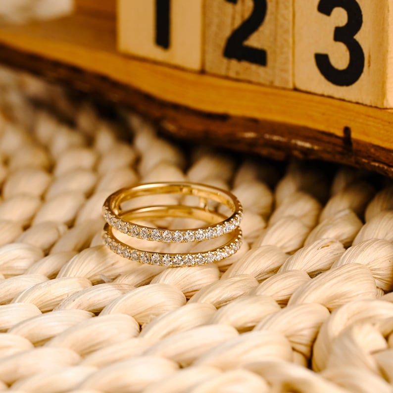 Marquise Cut Cluster Styled Lab Grown Wedding Band