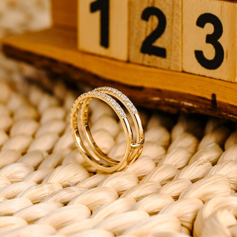 Marquise Cut Cluster Styled Lab Grown Wedding Band