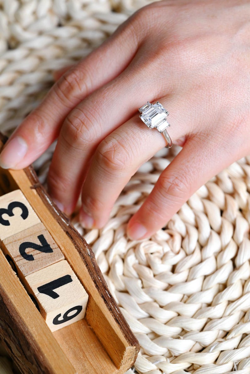 Marquise Cut Cluster Styled Lab Grown Diamond Engagement Ring