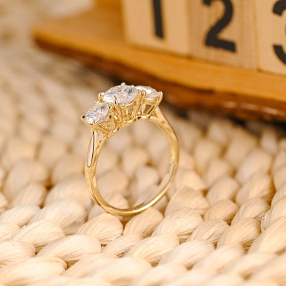 Marquise Cut Cluster Styled Lab Grown Diamond Engagement Ring