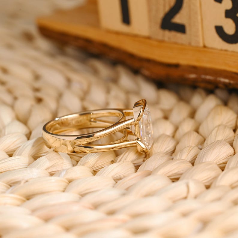 Marquise Cut Cluster Styled Lab Grown Diamond Engagement Ring