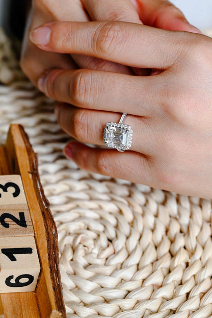 Marquise Cut Cluster Styled Lab Grown Diamond Engagement Ring